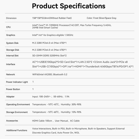 Beelink GTi13 Ultra Intel® Core™ i9-13900HK