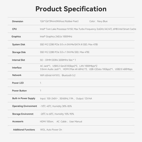 Beelink EQ14 Intel® Twin Lake N150