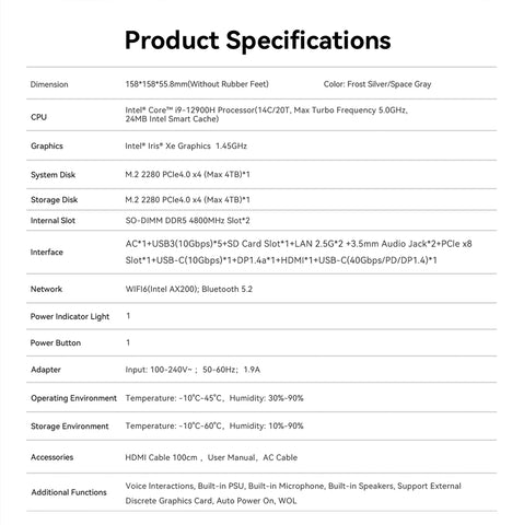 Beelink GTi12 Ultra Intel® Core™ i9-12900HK