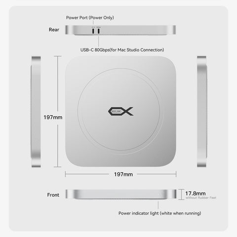 Beelink Mate Studio 80Gbps SSD-Gehäuse für Mac Studio