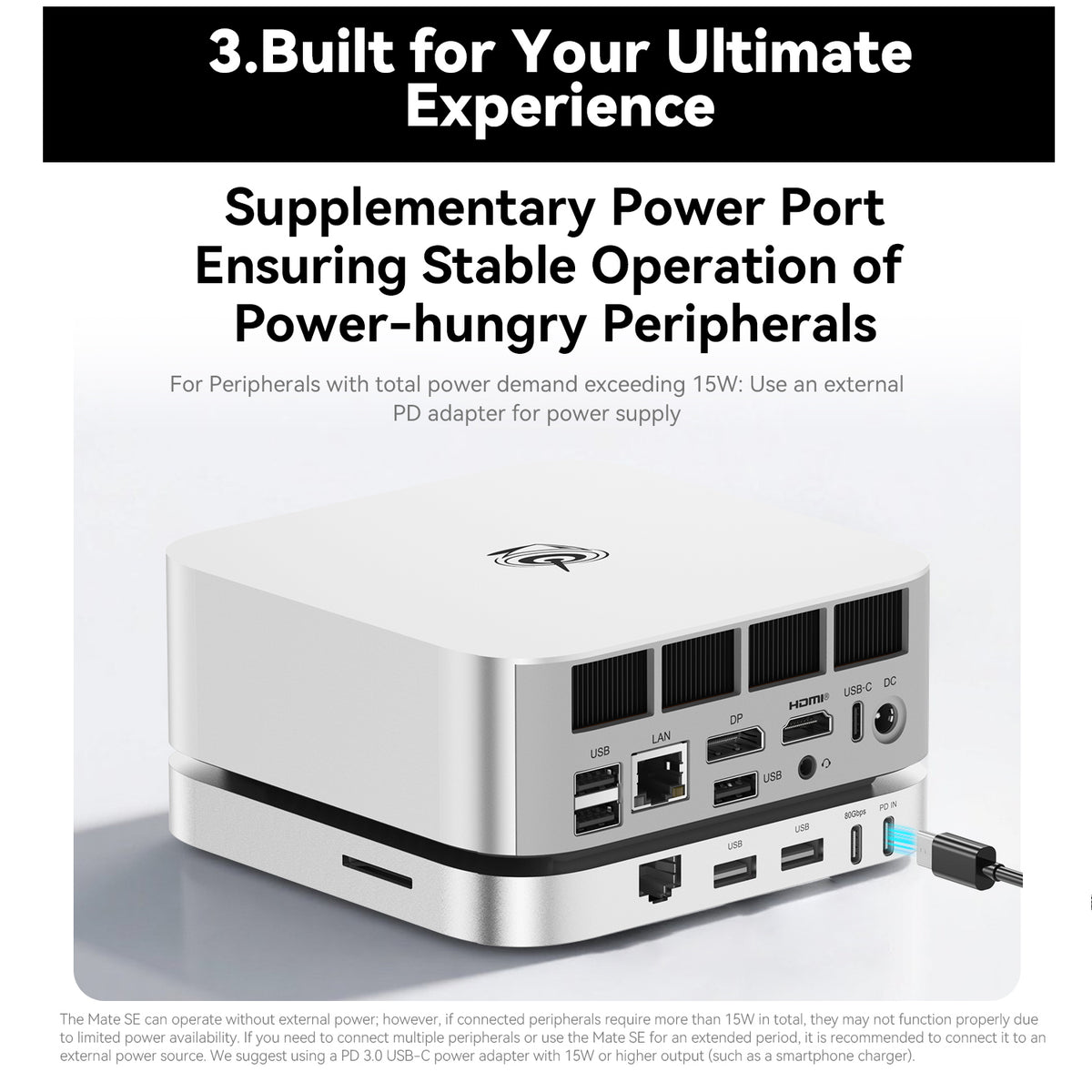 Base Beelink Mate SE de 80 Gbps para SER8, SER9 Pro/Max y SER10 Max