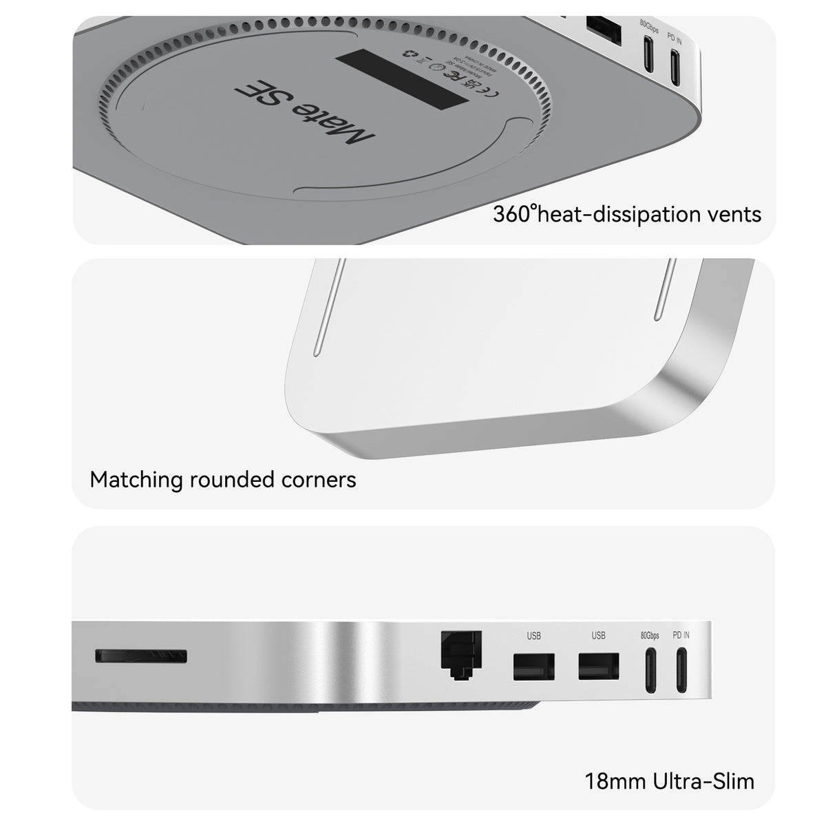 Base Beelink Mate SE de 80 Gbps para SER8, SER9 Pro/Max y SER10 Max