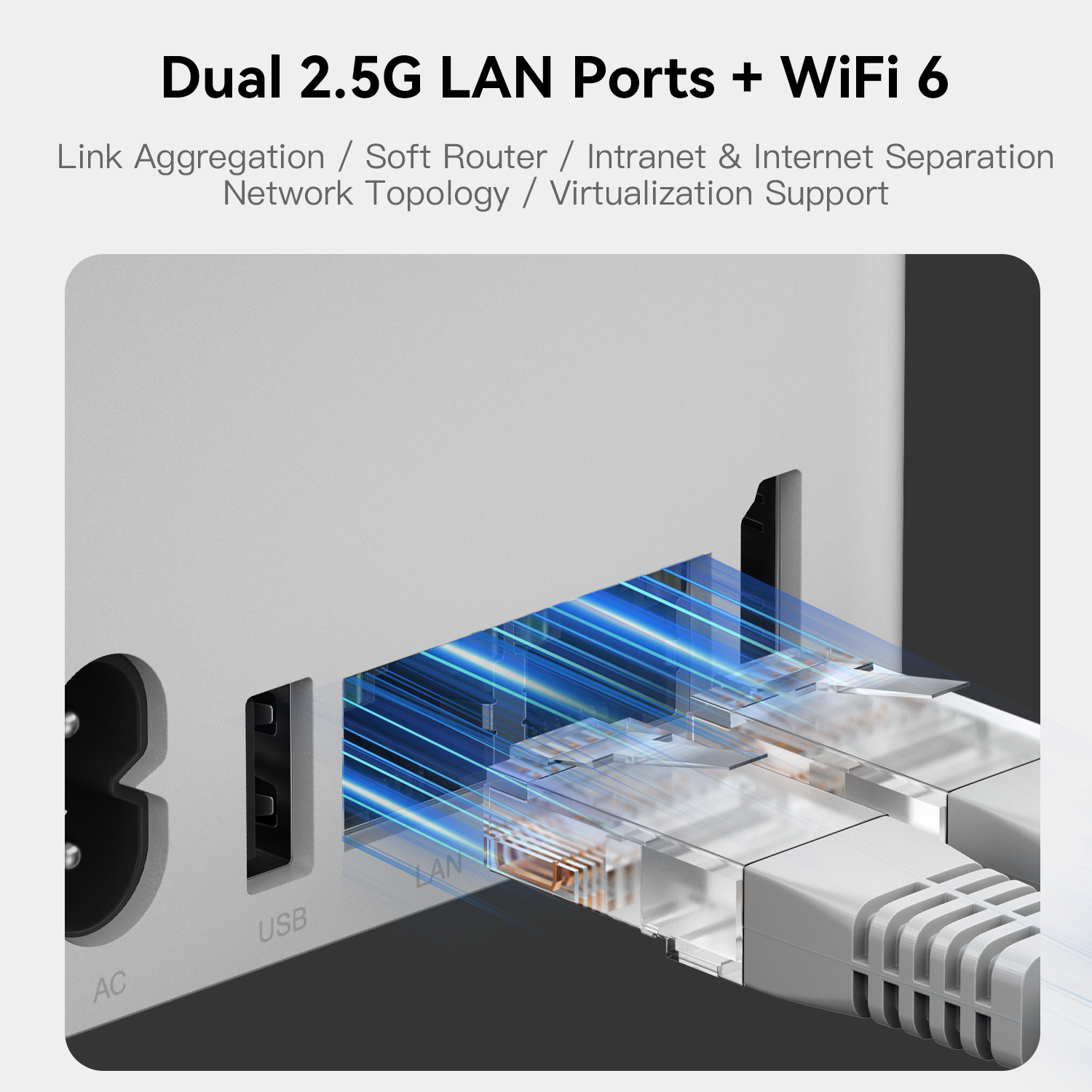 雙 2.5Gbps 乙太網端口圖示