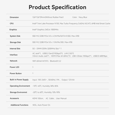 Beelink EQ14 Intel® Twin Lake N150