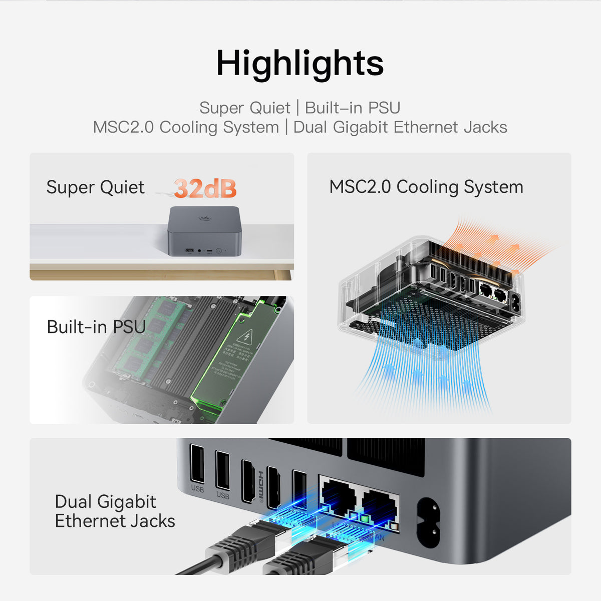 Beelink EQR5 AMD Ryzen™ 5 5500U/7330U