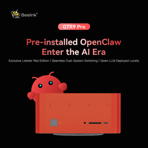 Beelink GTR9 Pro AMD Ryzen™ AI Max+ 395 Prozessor (OpenClaw & Local LLM vorinstalliert)