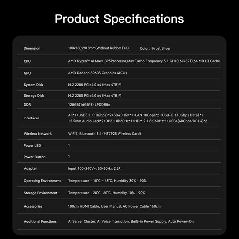 Beelink GTR9 Pro AMD Ryzen™ AI Max+ 395 Prozessor (OpenClaw & Local LLM vorinstalliert)