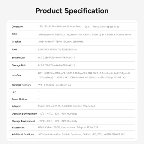 Beelink SER9 Pro AMD Ryzen™ 7 H 255