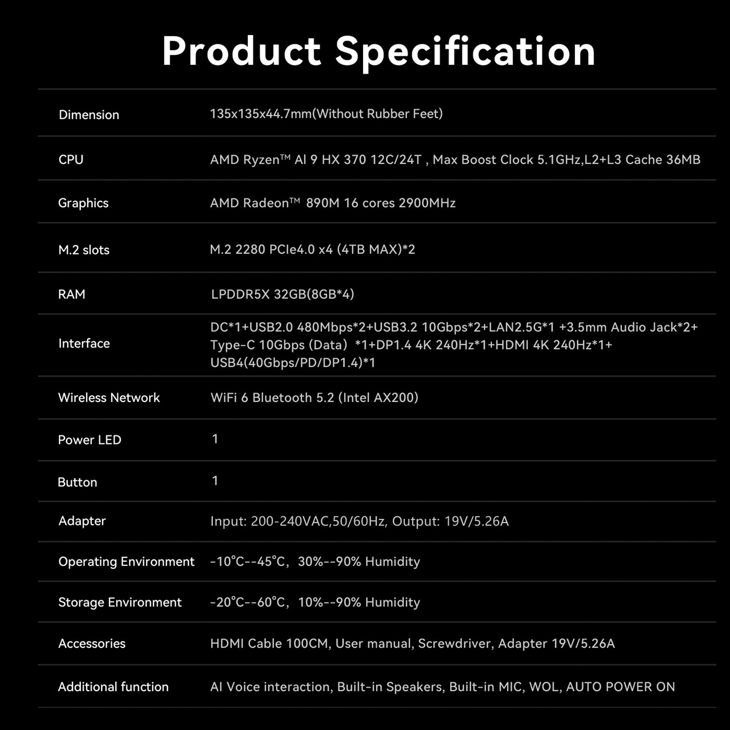 Beelink SER9 PRO AMD Pro Ryzen™ AI 9 HX 370 (OpenClaw & Local LLM Pre-installed )