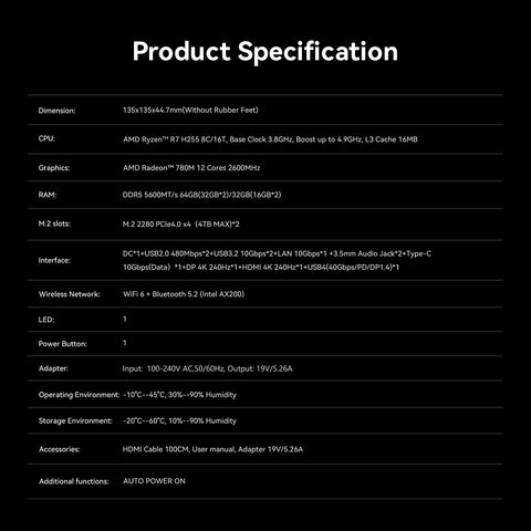 Beelink SER9 MAX AMD Ryzen™ 7 H 255 (OpenClaw pré-installé)