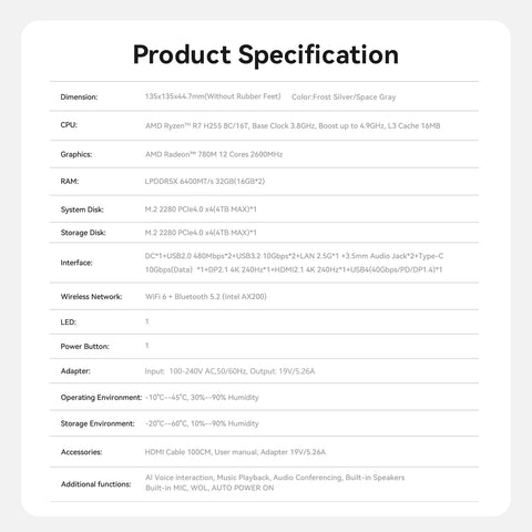 Beelink SER9 Pro AMD Ryzen™ 7 H 255