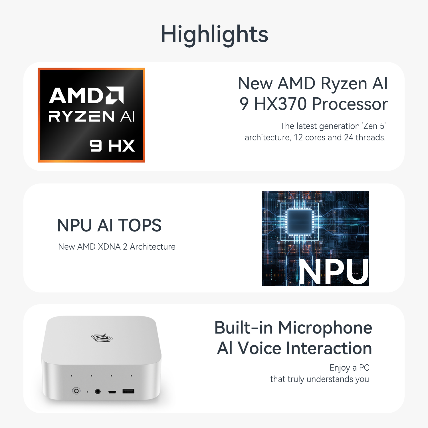 Beelink SER9 PRO AMD Pro Ryzen™ AI 9 HX 370
